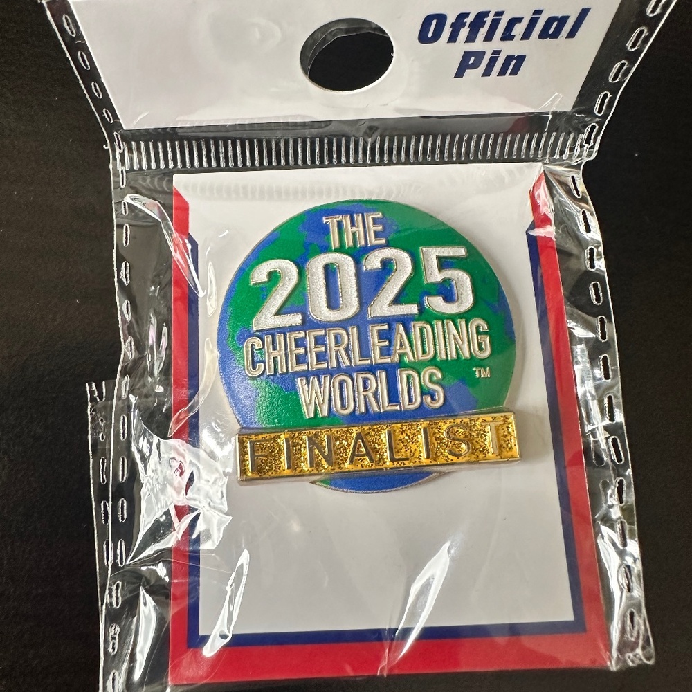 The cheerleading Worlds Finalist pin 2025